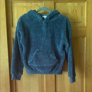 Cozy Kids Fleece Hoodie - Navy Blue